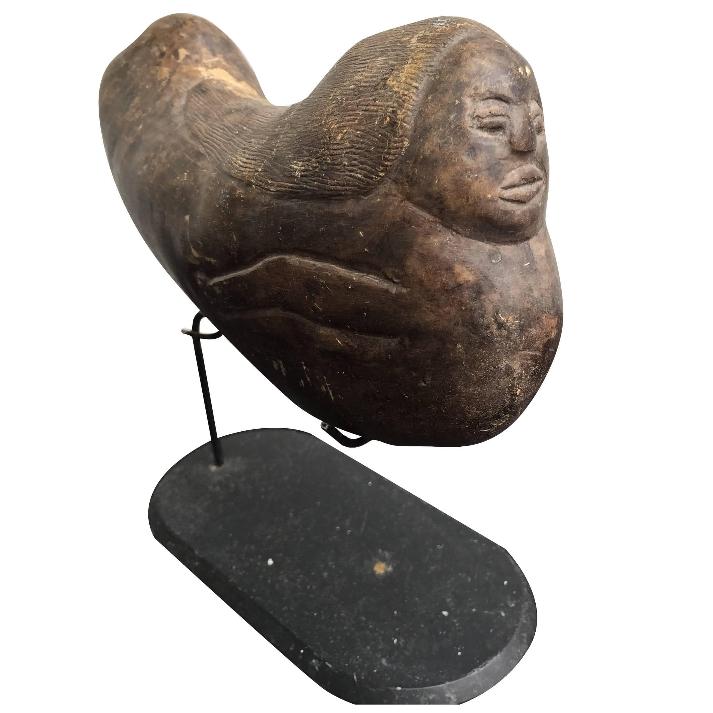 Fine Old North American Inuit "Sedna" Sculpture Sea Goddess, 1950 FREE ...