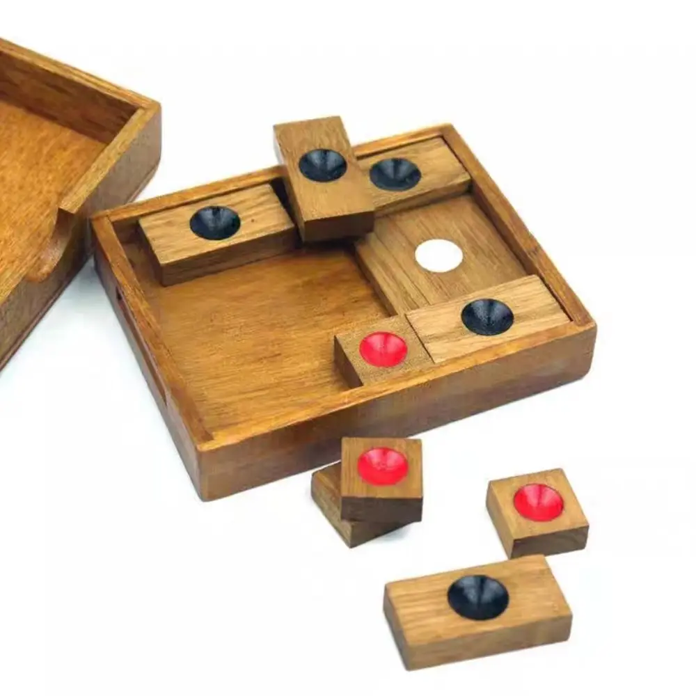 IQ Games Klotski Wooden Slide Escape Puzzle Sliding-Puzzle Game Cube ...
