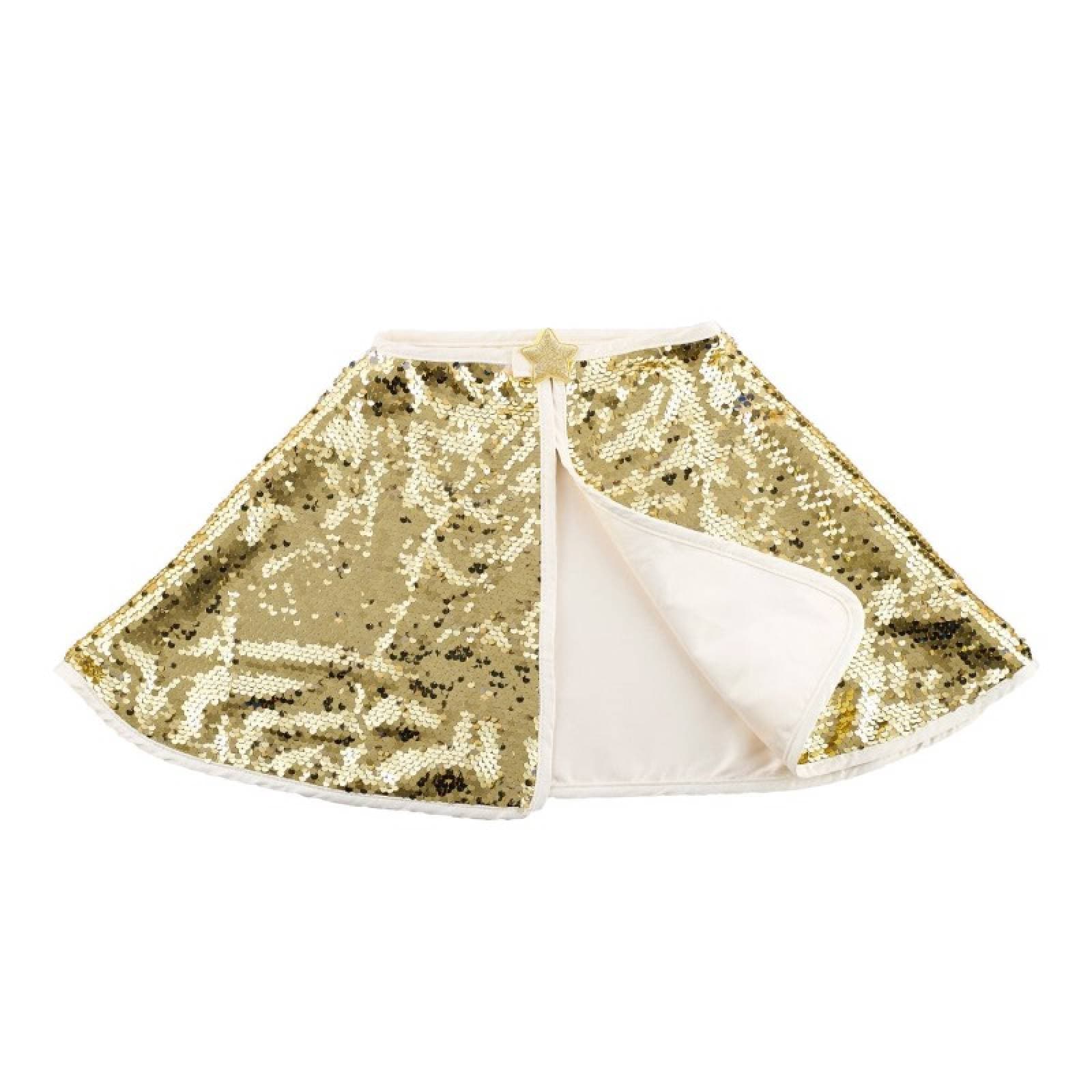 Children's Gold Sequin Reversible Cape 3+