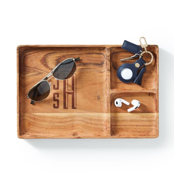 Acacia Valet Organizer Tray | Mark and Graham