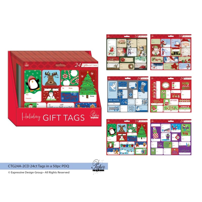 Paper Images Assorted Christmas Peel and Stick Gift Tags - PaintPlace ...