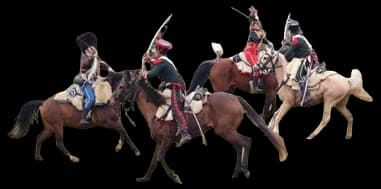 1767. Condé Cavalerie. Cavalier en vedette. | Uniforme