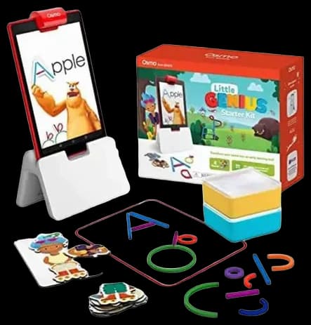 Osmo - Genius Starter Kit for iPad - 5 Educational Learning Games - Ages 6-10 - Math, Spelling, Creativity & More - STEM Toy Gifts for Kids, Boy & Girl - Ages 6 7 8 9 10 (iPad Base Included)