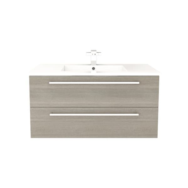 Cutler Kitchen & Bath Silhouette 36-in Grey Single Sink Bathroom Vanity ...