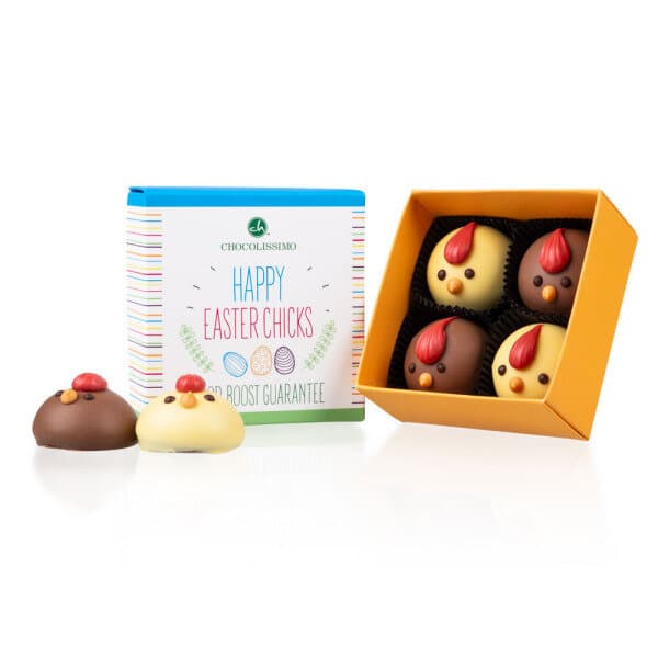 4 Happy Easter Chicks - Chocolates