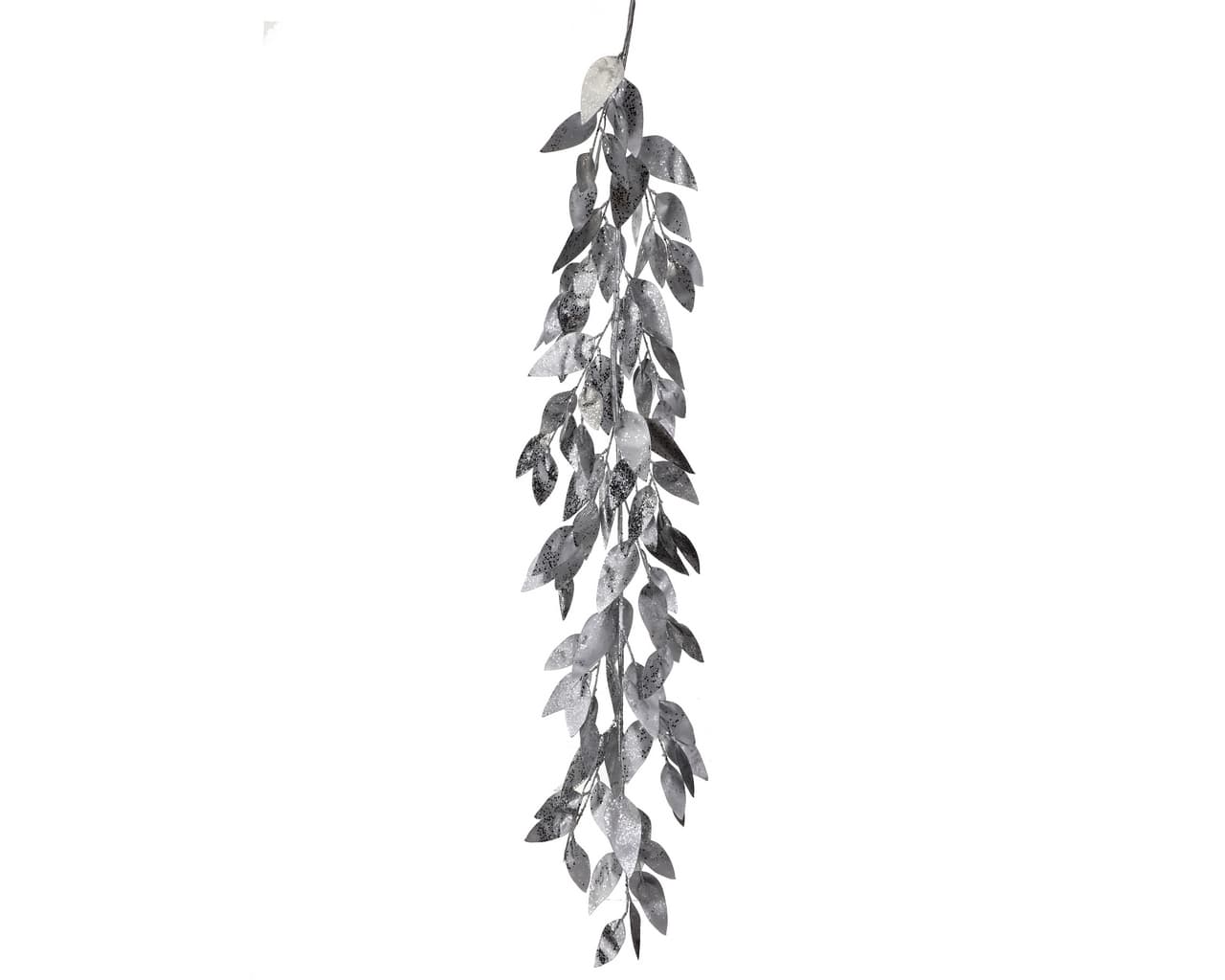 48" GLITTERED EUCALYPTUS GARLAND - SILVER - CMC Wholesale