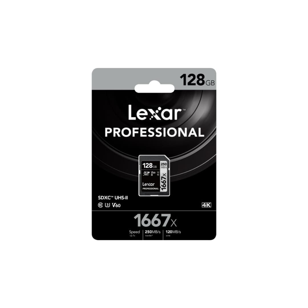 Lexar 128GB Professional 1667x UHS-II SDXC Memory Card