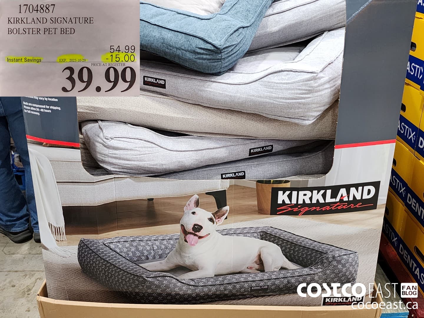 Costco Kirkland Bolster Dog Bed at Helen Phillips blog