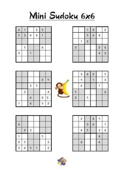 Mini Sudoku 6x6 by Lins place | Teachers Pay Teachers