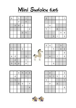 Mini Sudoku 6x6 by Miss Livalo | TPT