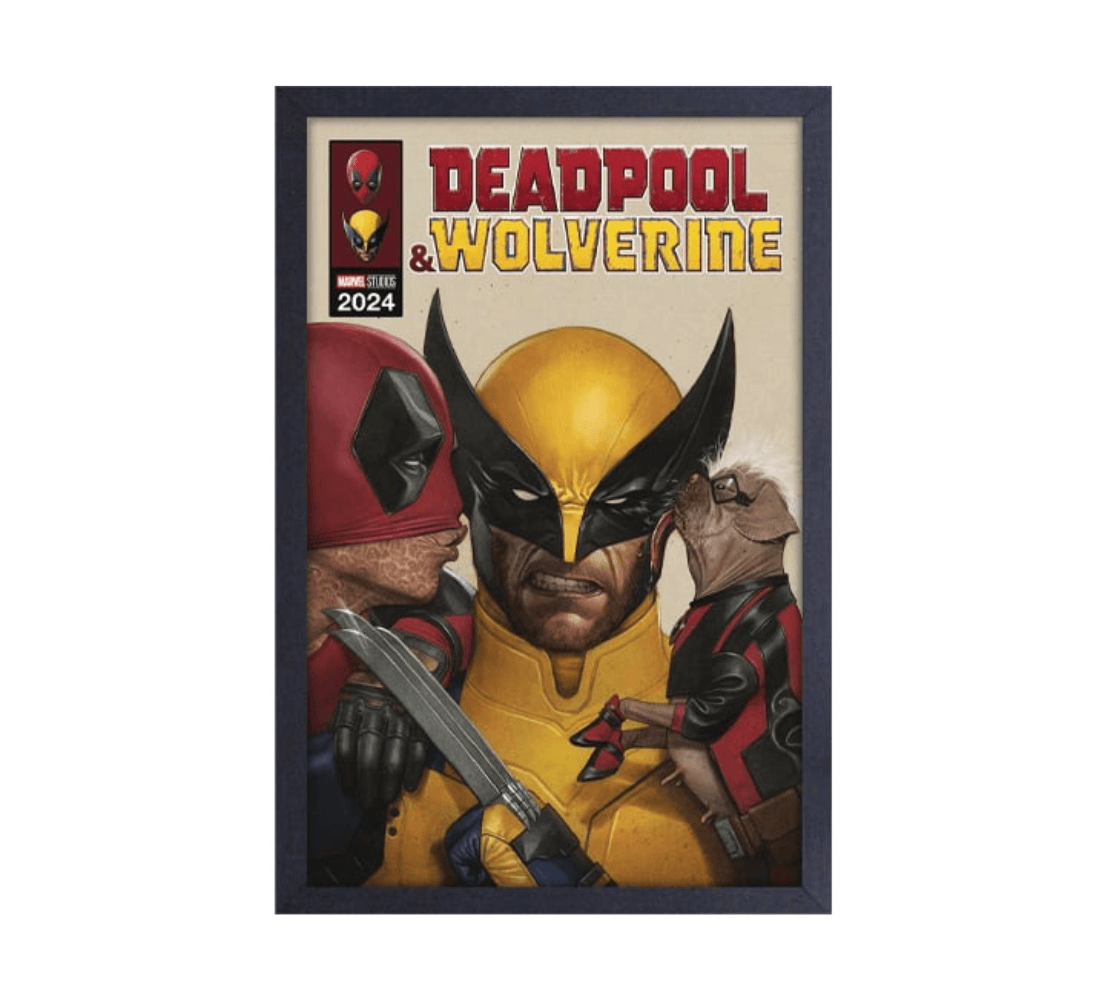 Deadpool & Wolverine Kisses Framed Art Print BY PYRAMID AMERICA (33 ...