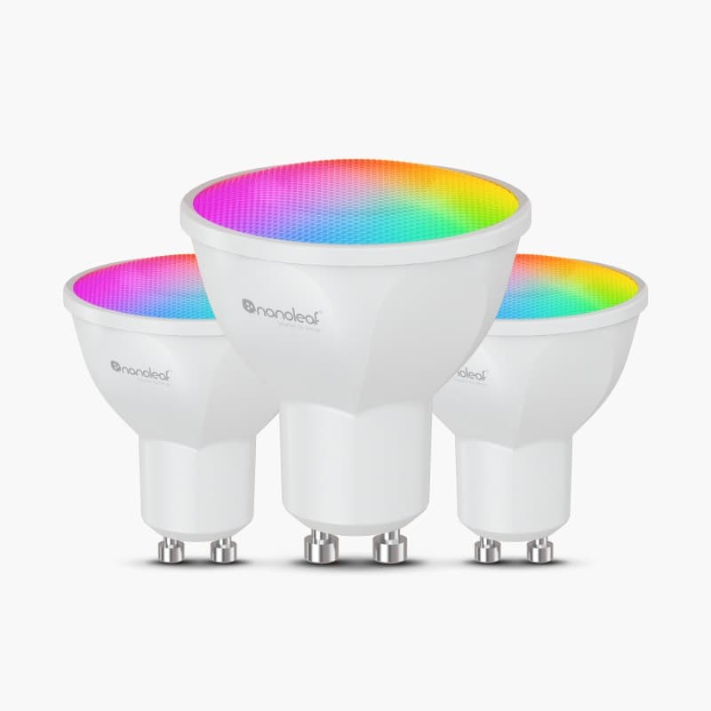 Matter Thread GU10 Smart Bulbs (3 Pack) - NF080B02-3GU10 | Nanoleaf