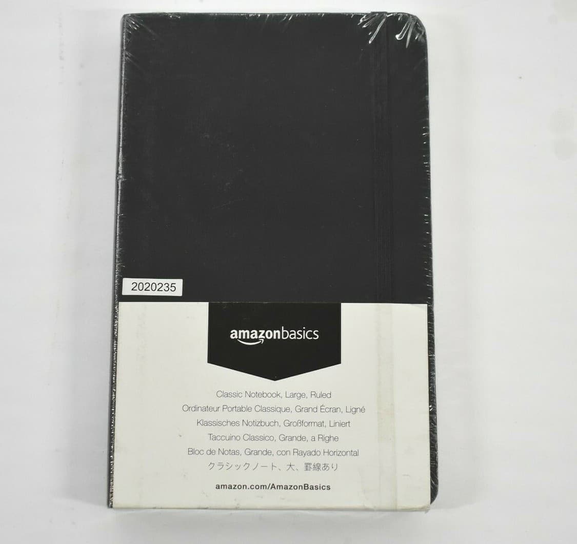 Amazon Basics Classic Lined Notebook 240 Pages Hardcover Ruled ...