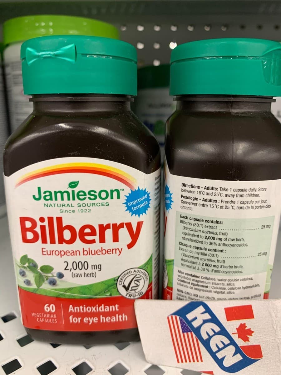 Jamieson Bilberry (European Blueberry) 60 Capsules , EXP:2026AU18 ...