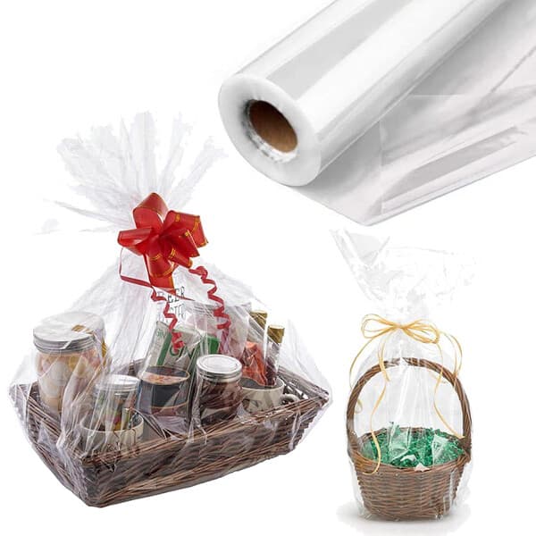 Gift Wrap Cellophane Bags 20" X 30" Round Bottom Cellophane Basket
