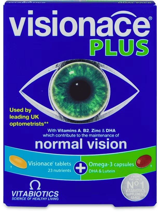 Vitabiotics - Visionace Plus - For Healthy Eyes & Vision - 56 ...