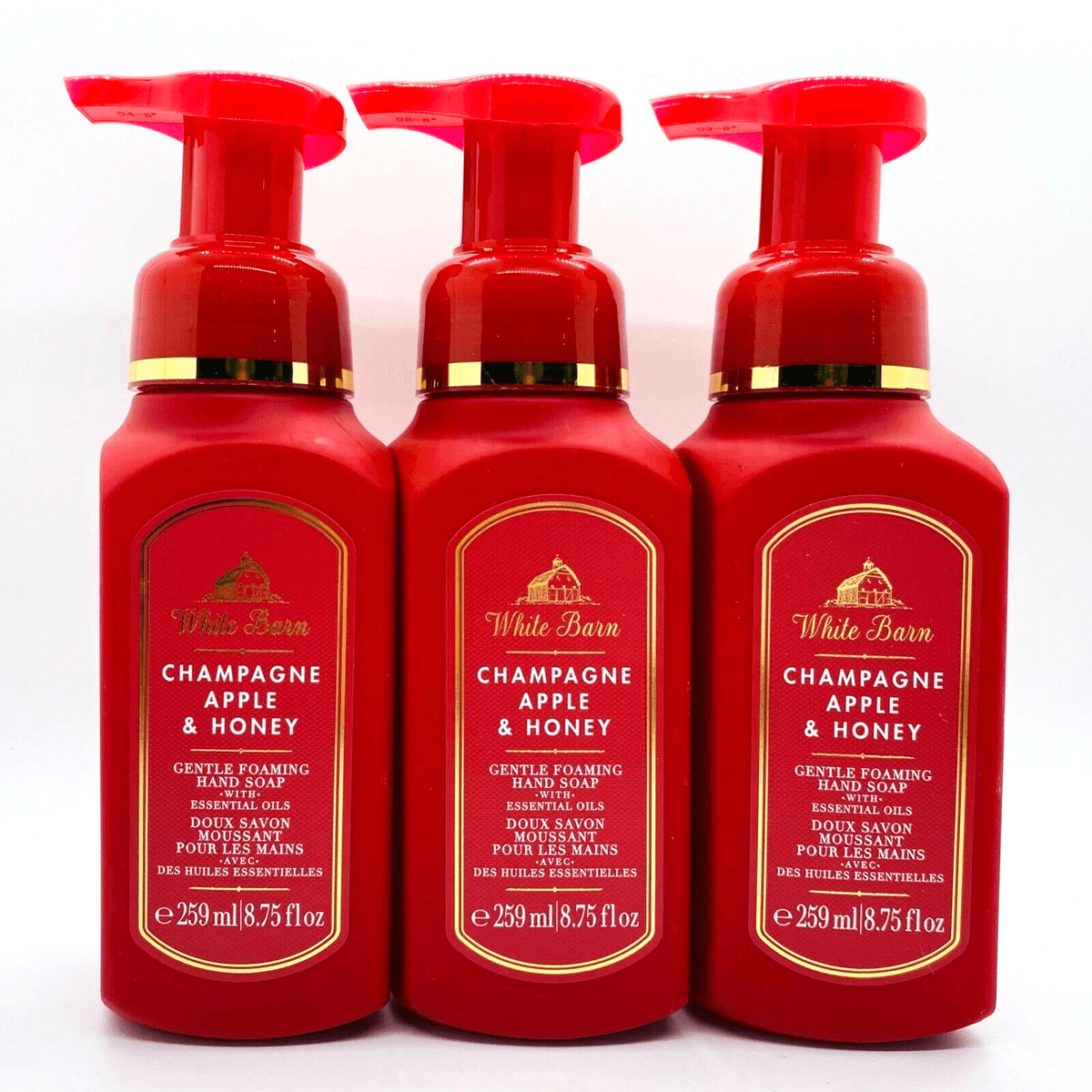 3 Bath & Body Works White Barn CHAMPAGNE APPLE & HONEY Gentle ...