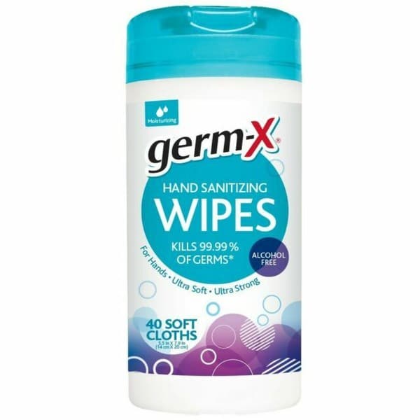 Germ-X Antibacterial Hand Wipes 40 Soft Cloths Each Alcohol for sale ...