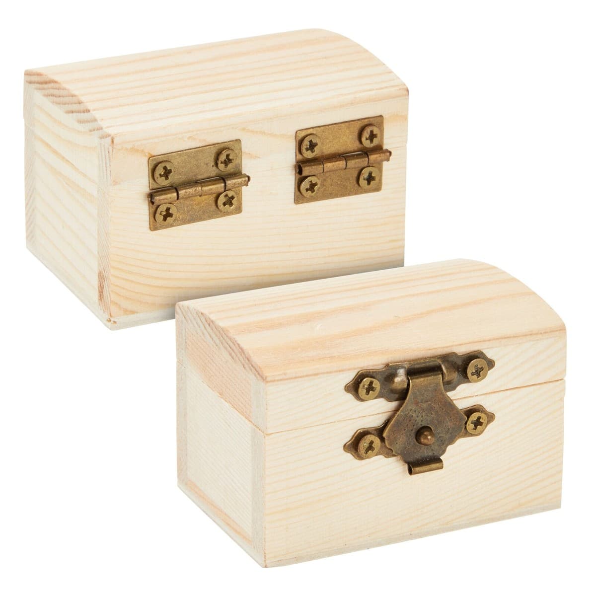 Unfinished Wooden Small Chest Chumia Unfinished Wood Treasure Chest
