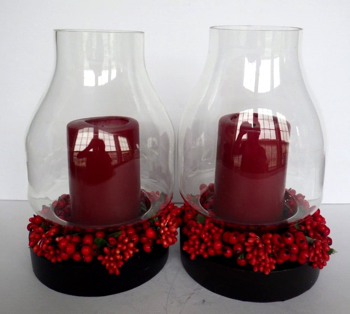 Large Glass Hurricane Candle Holder Pottery Barn
