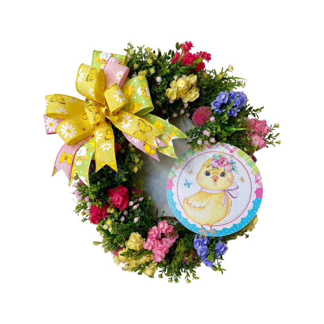 Spring Wreath,baby Chick Grapevine Wreath - Spring & Summer-baby Shower ...