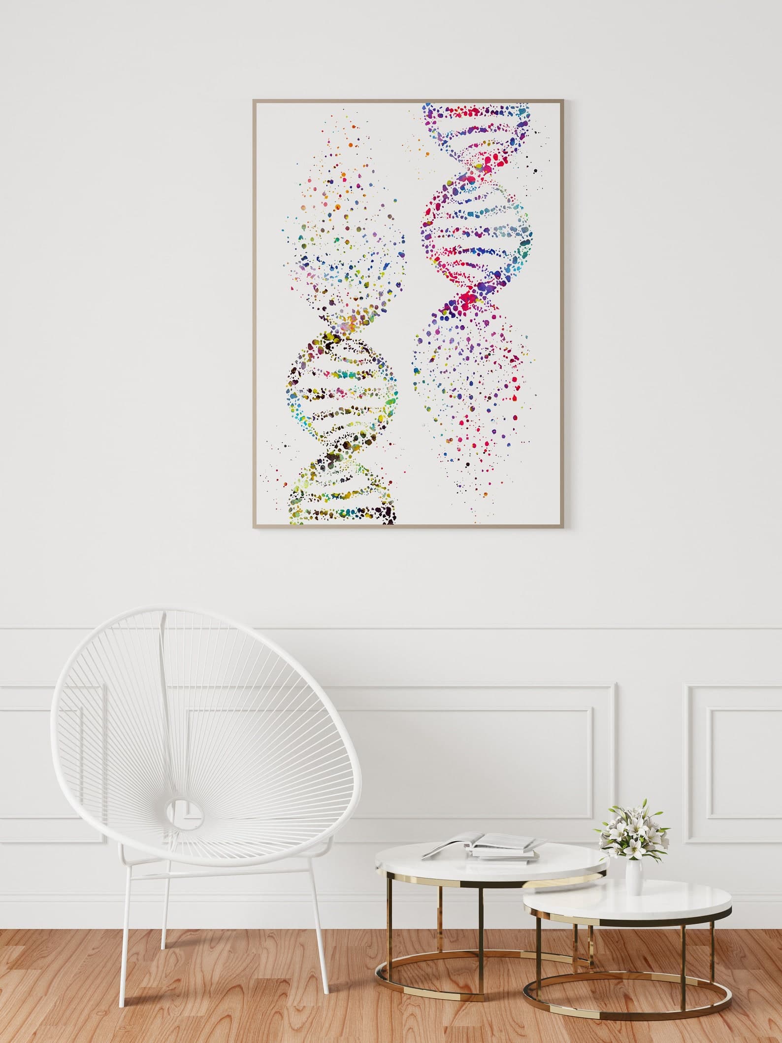 DNA Double Helix Genetic Science Abstract Biology Poster - Etsy