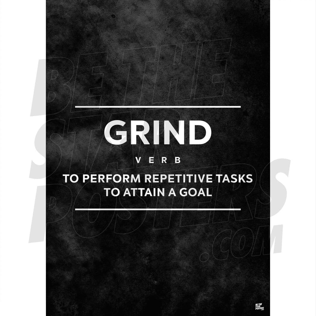 Grind Gym Motivational Fitness Poster A4 / A3 Sizes Plus Framed Option ...