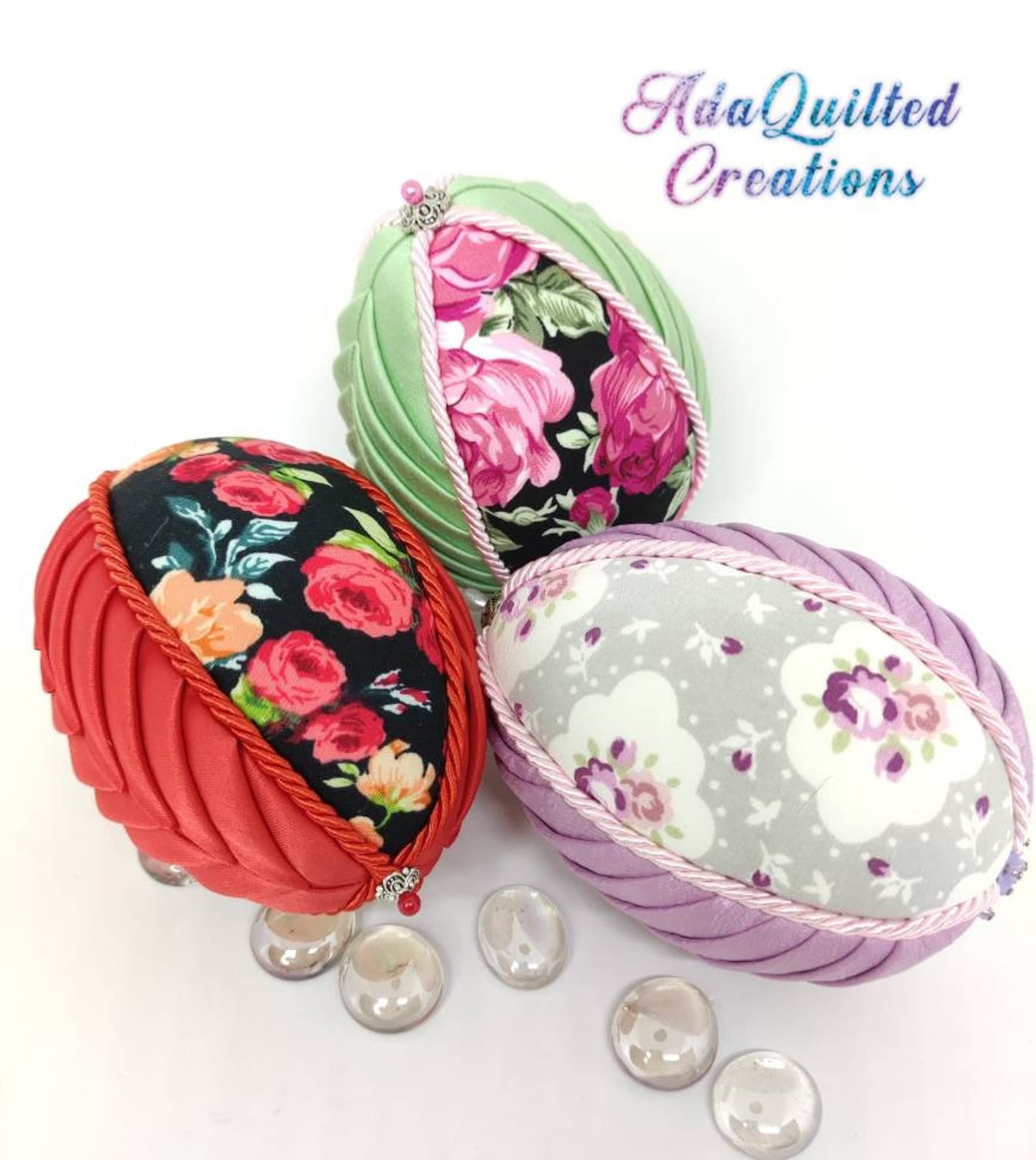 Fabric Easter Eggs Kimekomi and Quilted Easter Egg Egg - Etsy