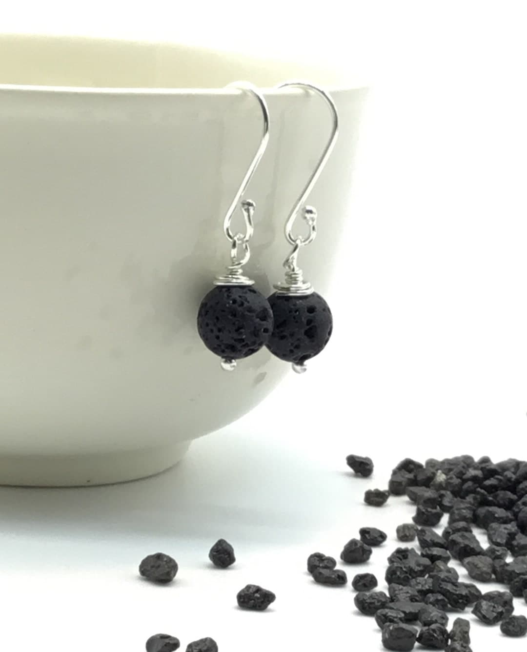 Diffuser Earrings,lava Bead Earrings,lava Earrings - Etsy UK