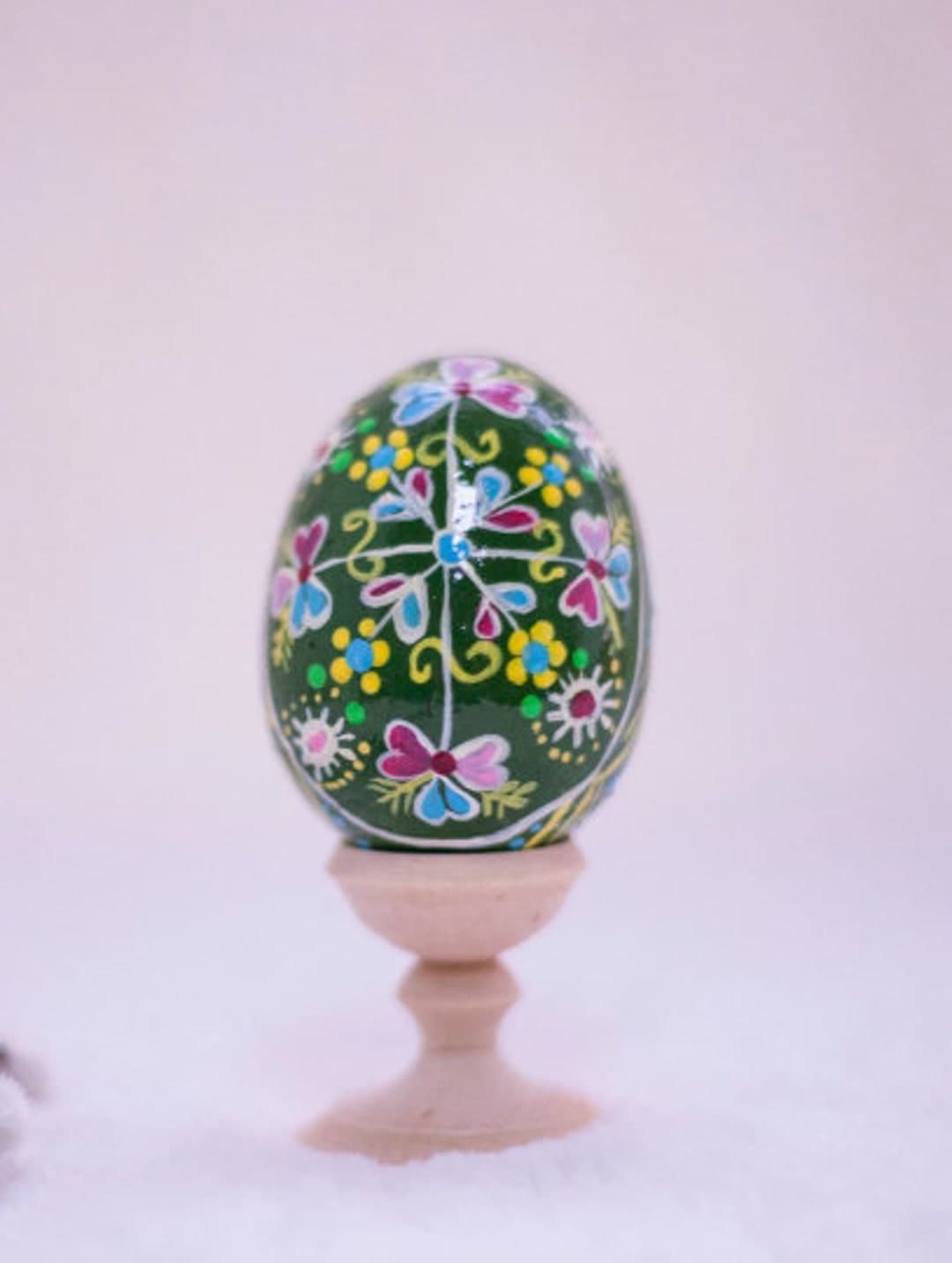 Pysanka Egg, Painted Easter Egg, Wood Art Eggs From Ukraine, Hand ...