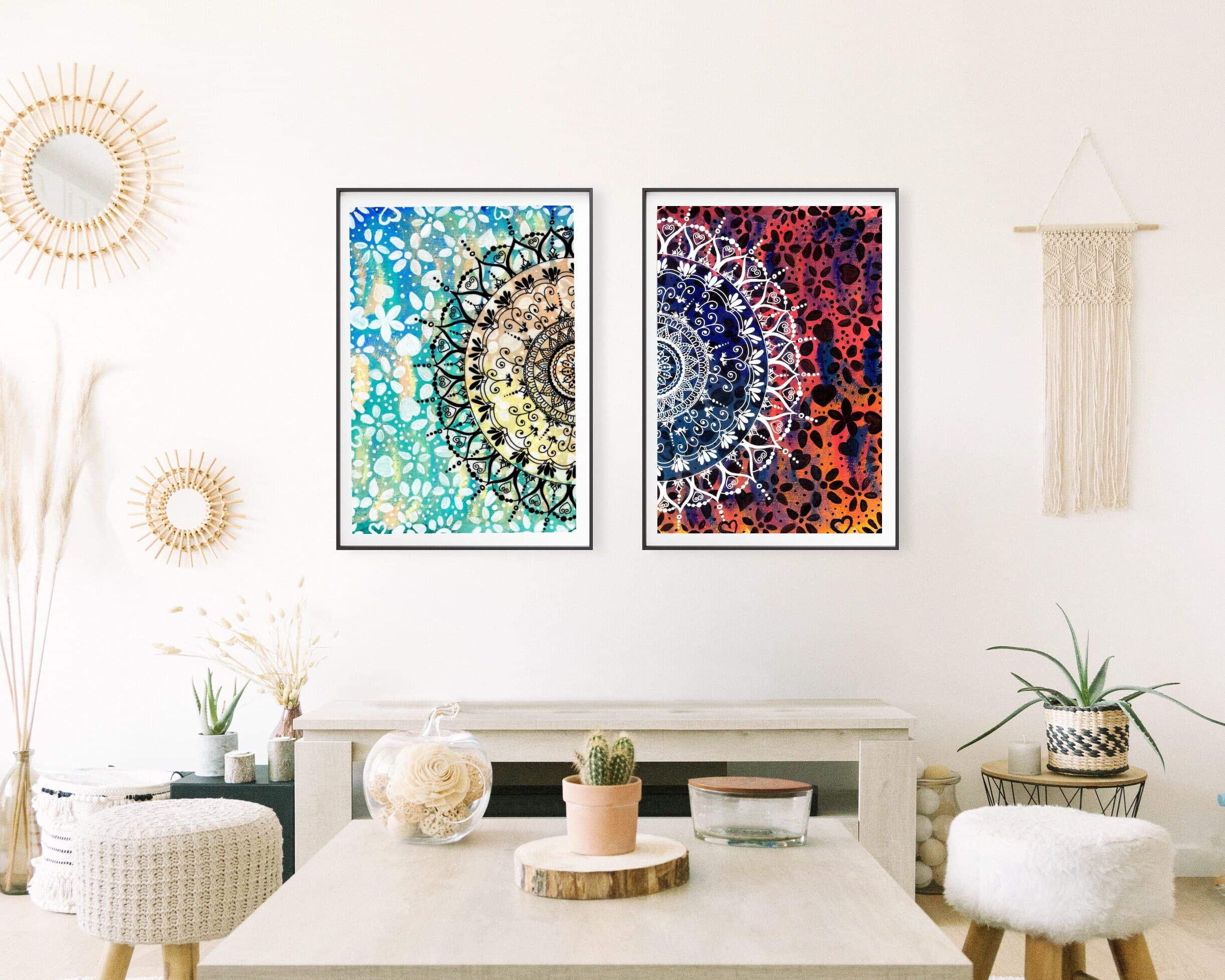 Mandala Art Prints Geometric Zen Wall Art Wall Art Home - Etsy