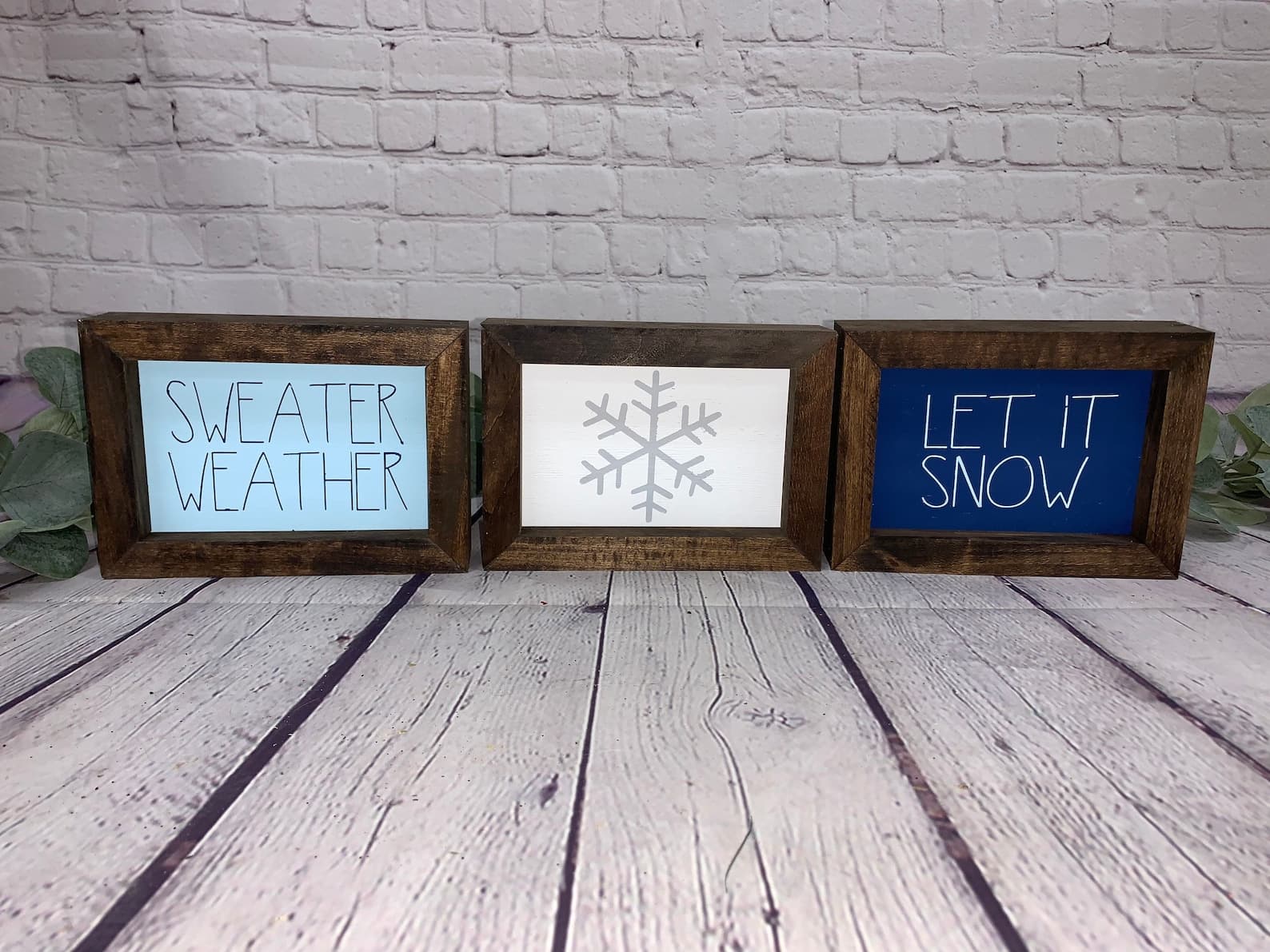 Reversible Winter/Christmas Mini Set of 3 Rae Dunn | Etsy