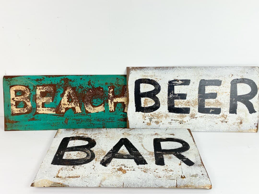Distressed Metal Bar Sign Vintage Style Beer, Beach, Bar Wall Art - Etsy