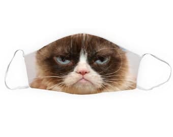 Grumpy Cat Face Mask - Etsy