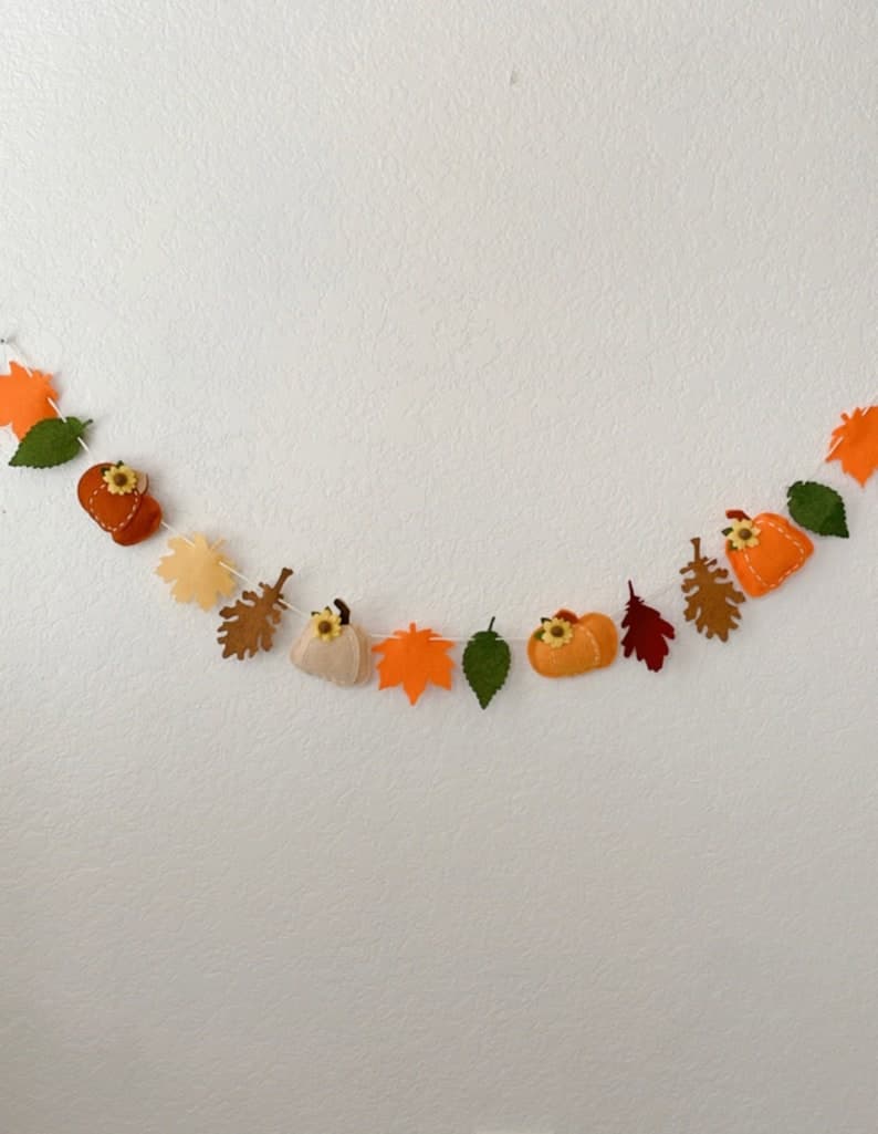 Pumpkin Garland Fall Garland Autumn Garland Autumn Leaf - Etsy