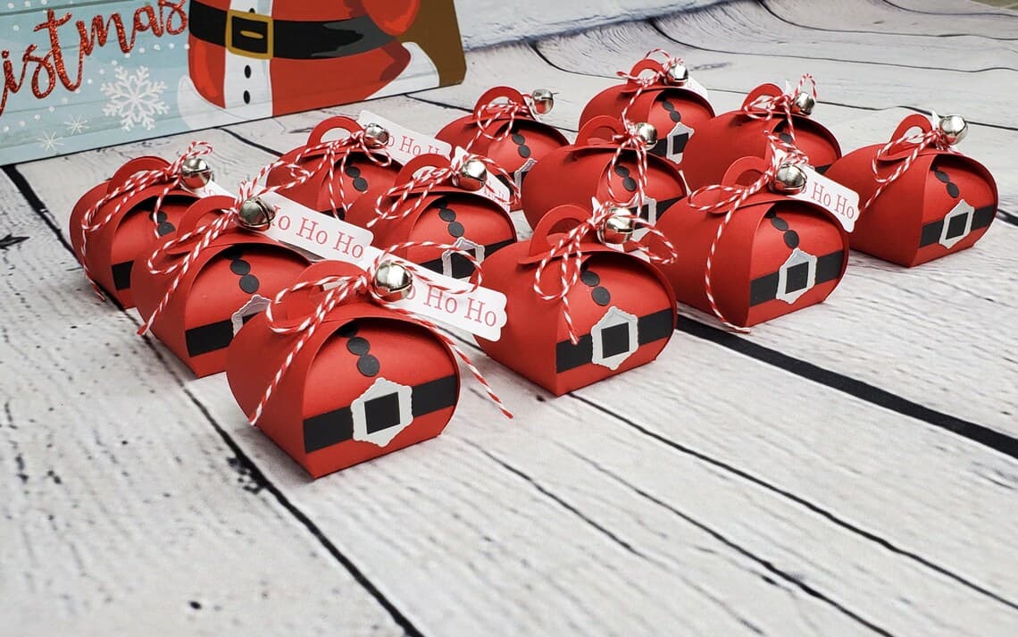 Santa Treat Boxes, Christmas Favor Boxes, Santa Favor Boxes, Santa Gift ...