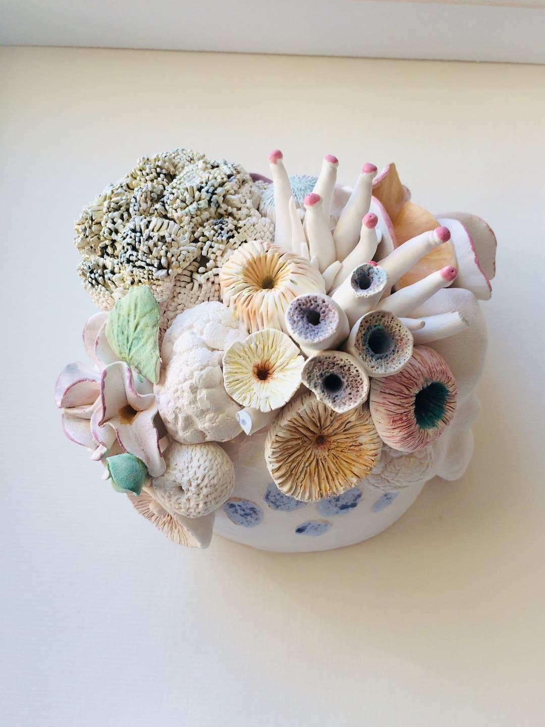 Handmade Ceramic Coral Reef Sculpture: Framed Contemporary Wall Art - Etsy