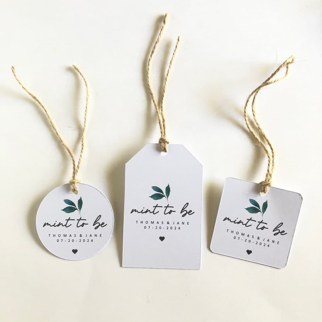Mint to Be Wedding Favor Gift Tag Personalized Gift Tag Custom Gift ...
