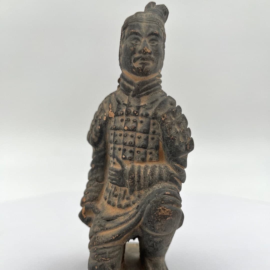 Vintage Chinese Terracotta Warrior Soldier Statue Replica Kneeling ...