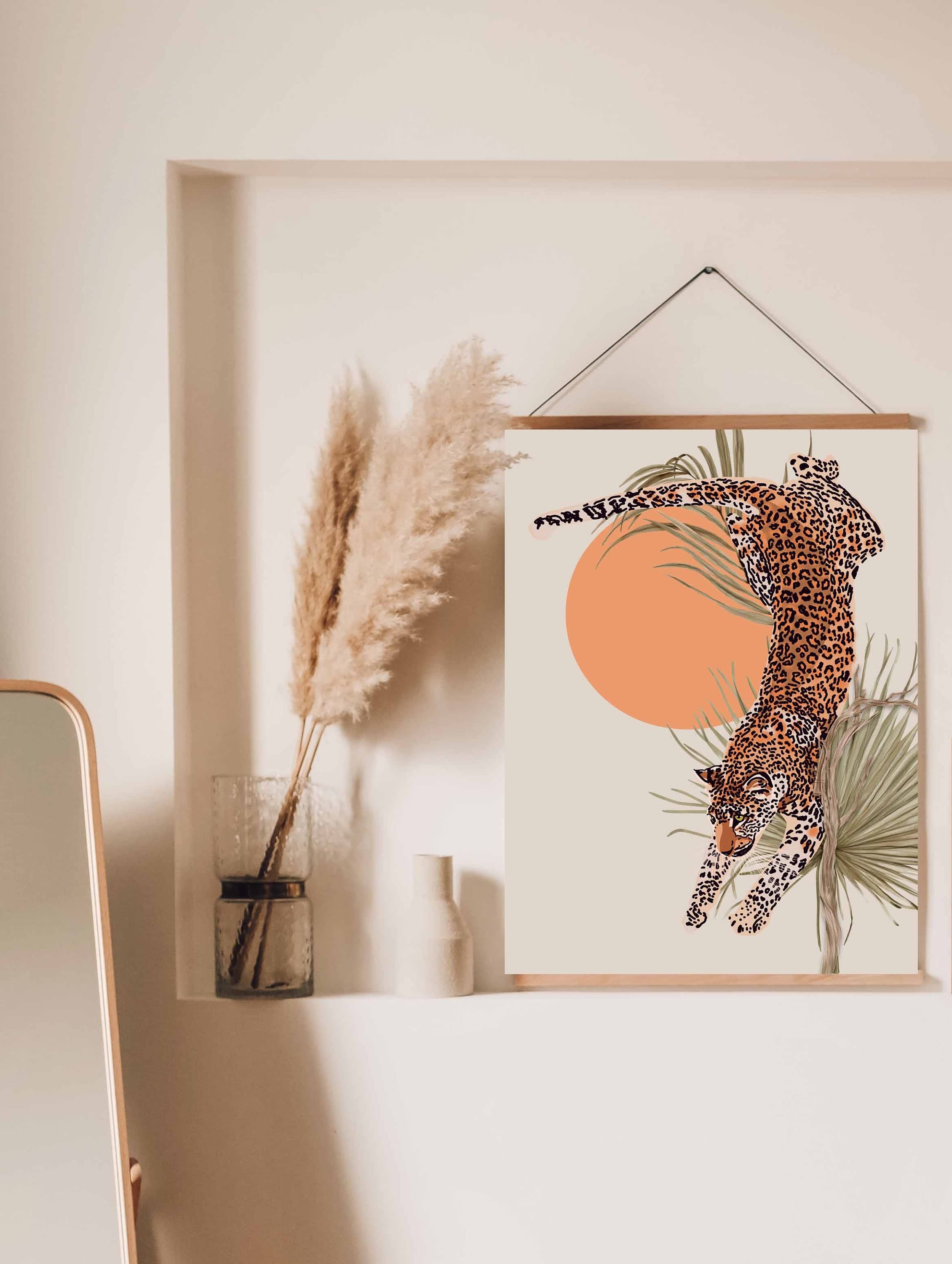 Cheetah Wall Art Cheetah art print Leopard Wall Art Boho | Etsy