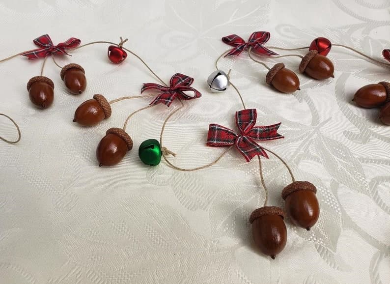 6 feet Acorn Garland Large Real Natural Acorns' Garland | Etsy