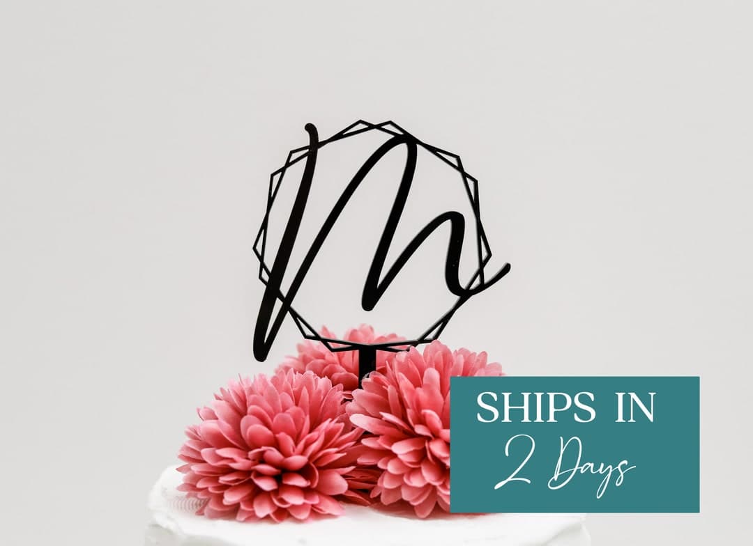 Monogram Wedding Cake Topper, Acrylic Cake Topper, Custom Wedding Cake ...