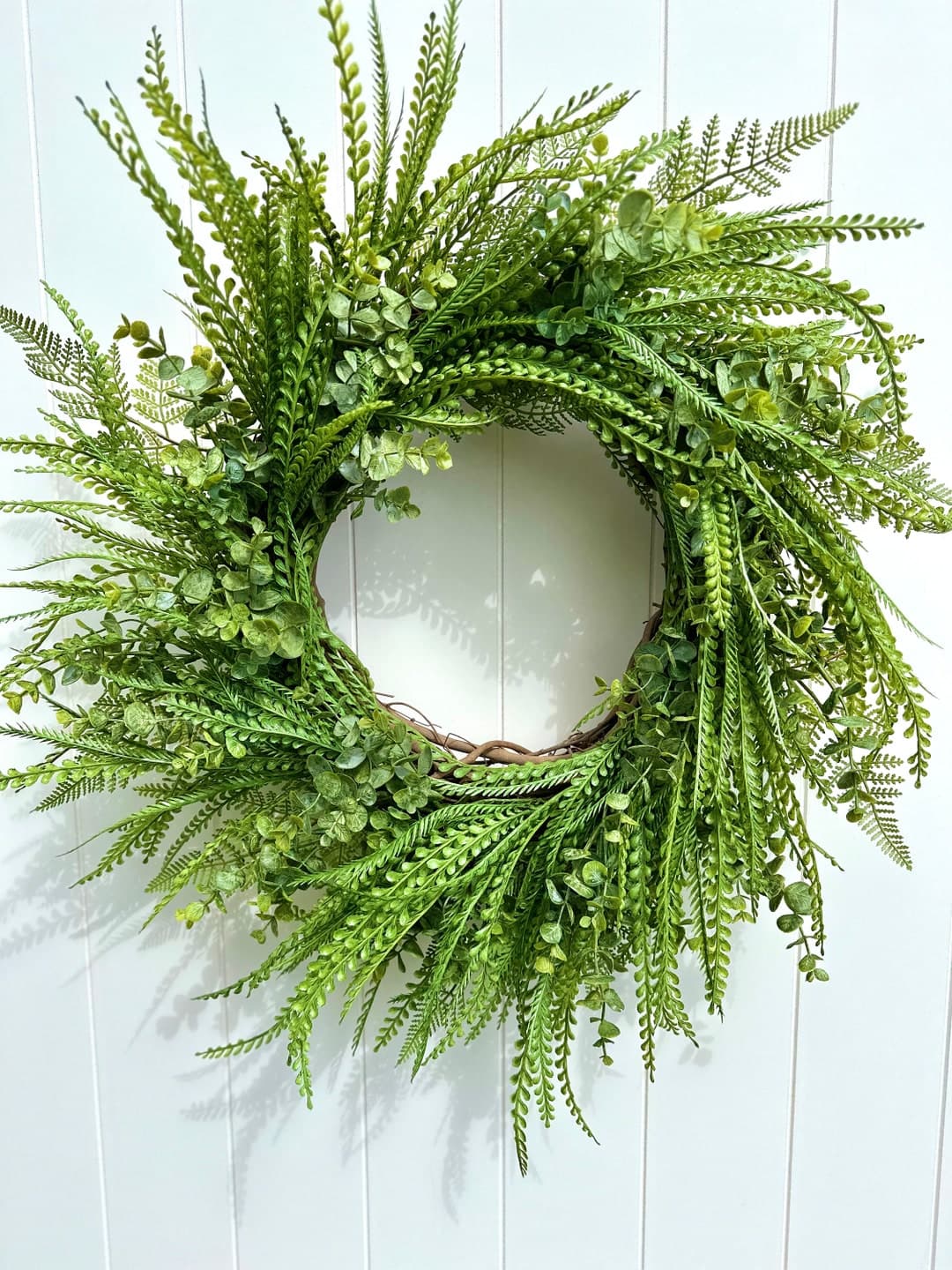 Fern and Eucalyptus Greenery Wreath - Etsy
