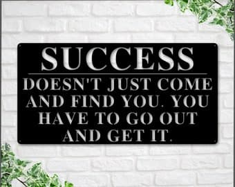Metal Motivational Quote Sign - Etsy