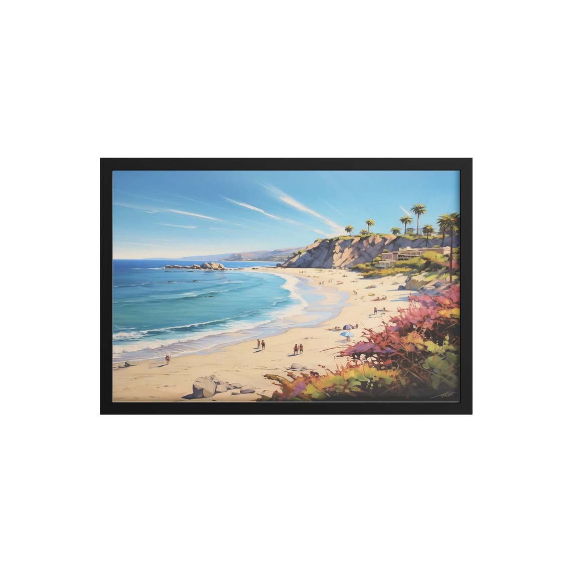 Malibu Beach Wall Art / Framed Beach Wall Art / Framed Canvas Original ...