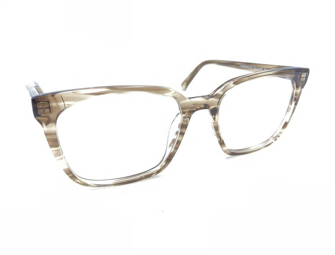 Warby Parker NEW Hughes M 207 Clear Brown Tan Square Eyeglasses Frames ...
