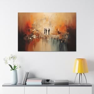 Abstract Urban Wall Art Modern Body Figure Large Painting Canvas for ...