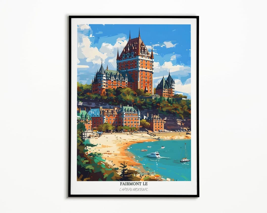 Fairmont Le Château Frontenac Travel Print Wall Art Fairmont Le Château ...