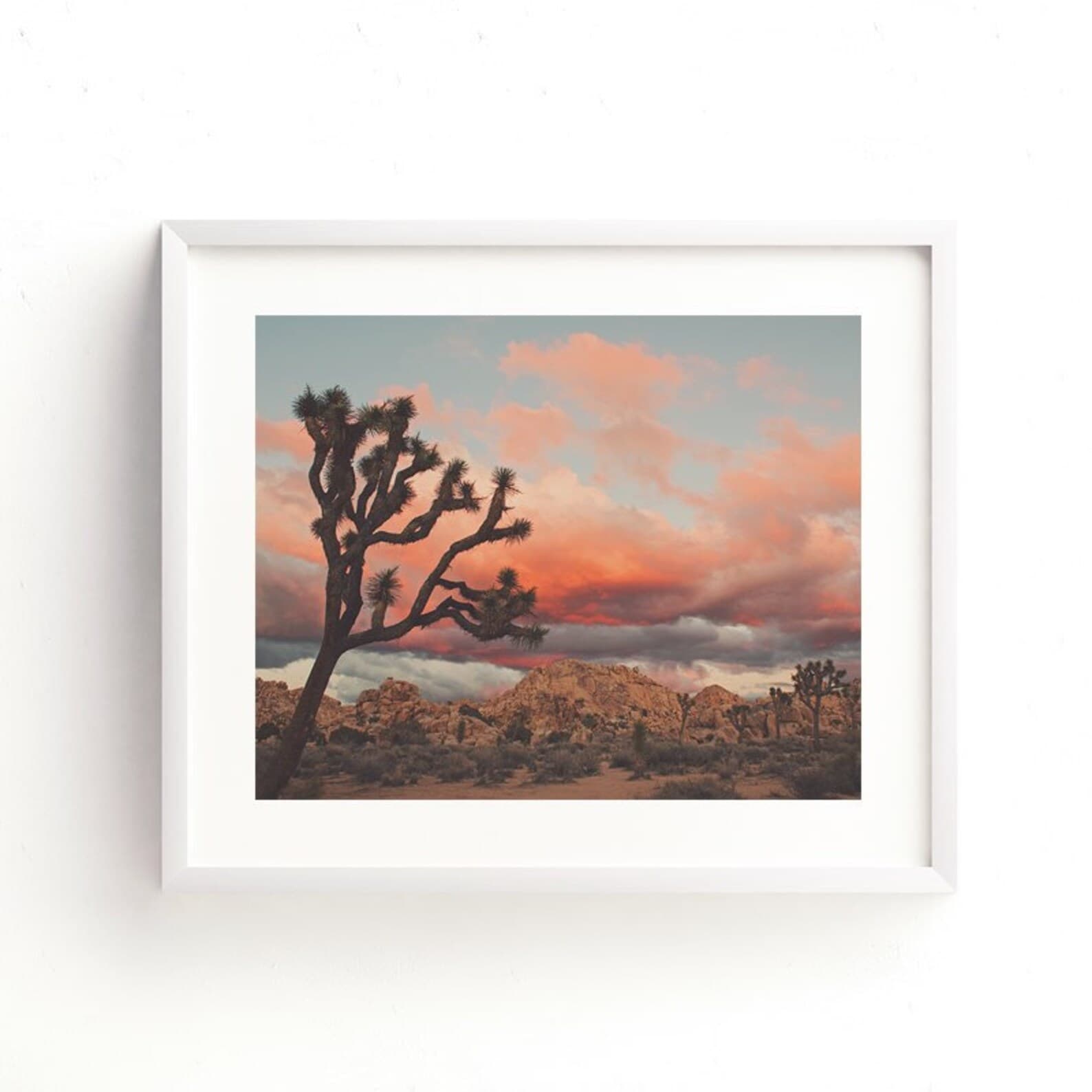 Joshua Tree Sunset Print Framed Desert Art Landscape Photo - Etsy