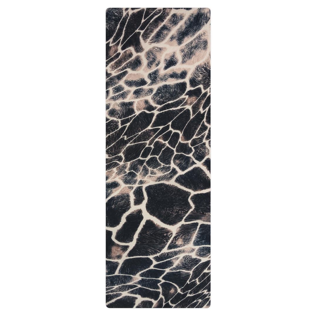 Lava Rock Animal Print Bold Yoga Mat | Unique Floor Mat | Neutral ...